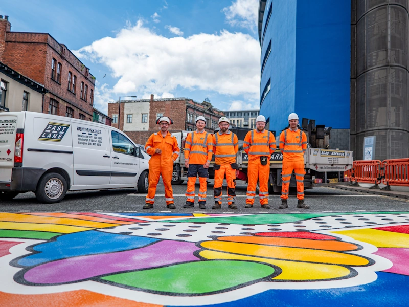 Colourful road crossing, Newcastle-upon-tyne
